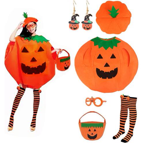 Children's PumpkinPerformanceCostume SetWomen南瓜演出服套装