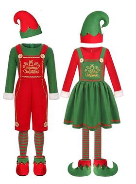 Christmas costume, children's Christmas elf set圣诞节服装