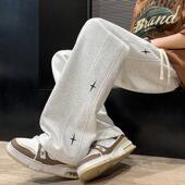潮牌宽松oversize直筒阔腿卫裤 Mens Sweatpants男2026秋冬美式