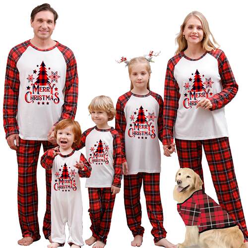 Christmas Parent Child Pajama Set Christmas Long Sleeve睡衣