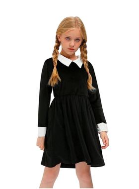 Children's black dress performance costume万圣节黑色连衣裙