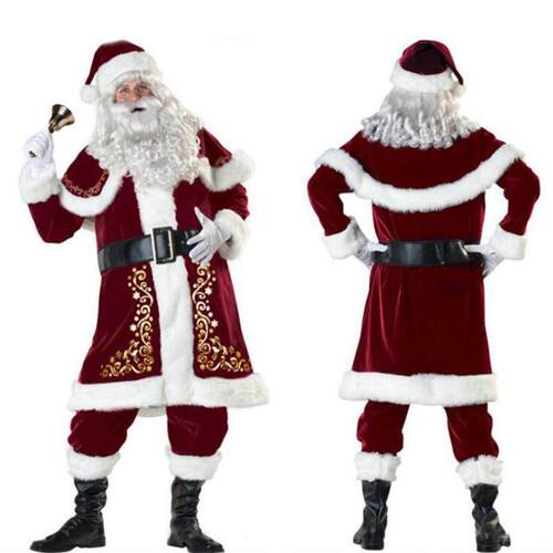 Christmas costume adult SantaClaus long skirt圣诞老人圣诞裙