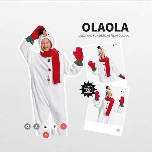 Snowman  Halloween Christmas snowman performance costume