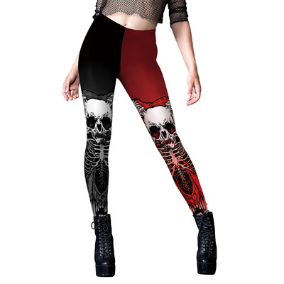 Halloween pants cosplay striped small leg yoga pants瑜伽裤