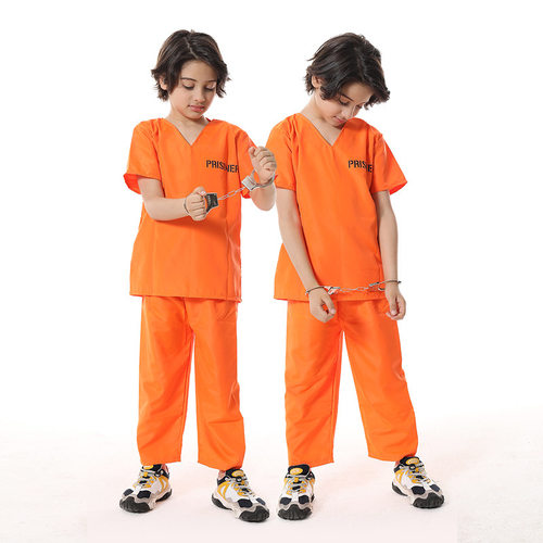 Children's performance costumes Halloween prisoner costumes