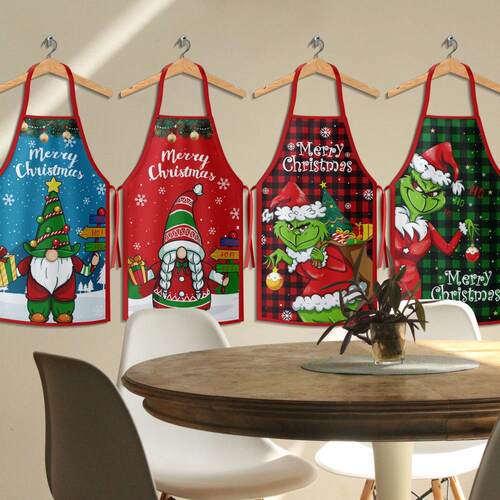 Christmas decoration products, elderly aprons圣诞节老人围裙