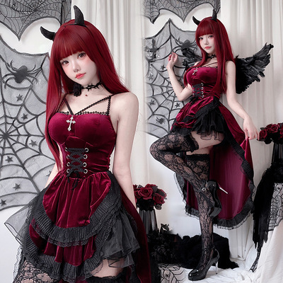 Halloween costume, women's dress, witch costume万圣节连衣裙