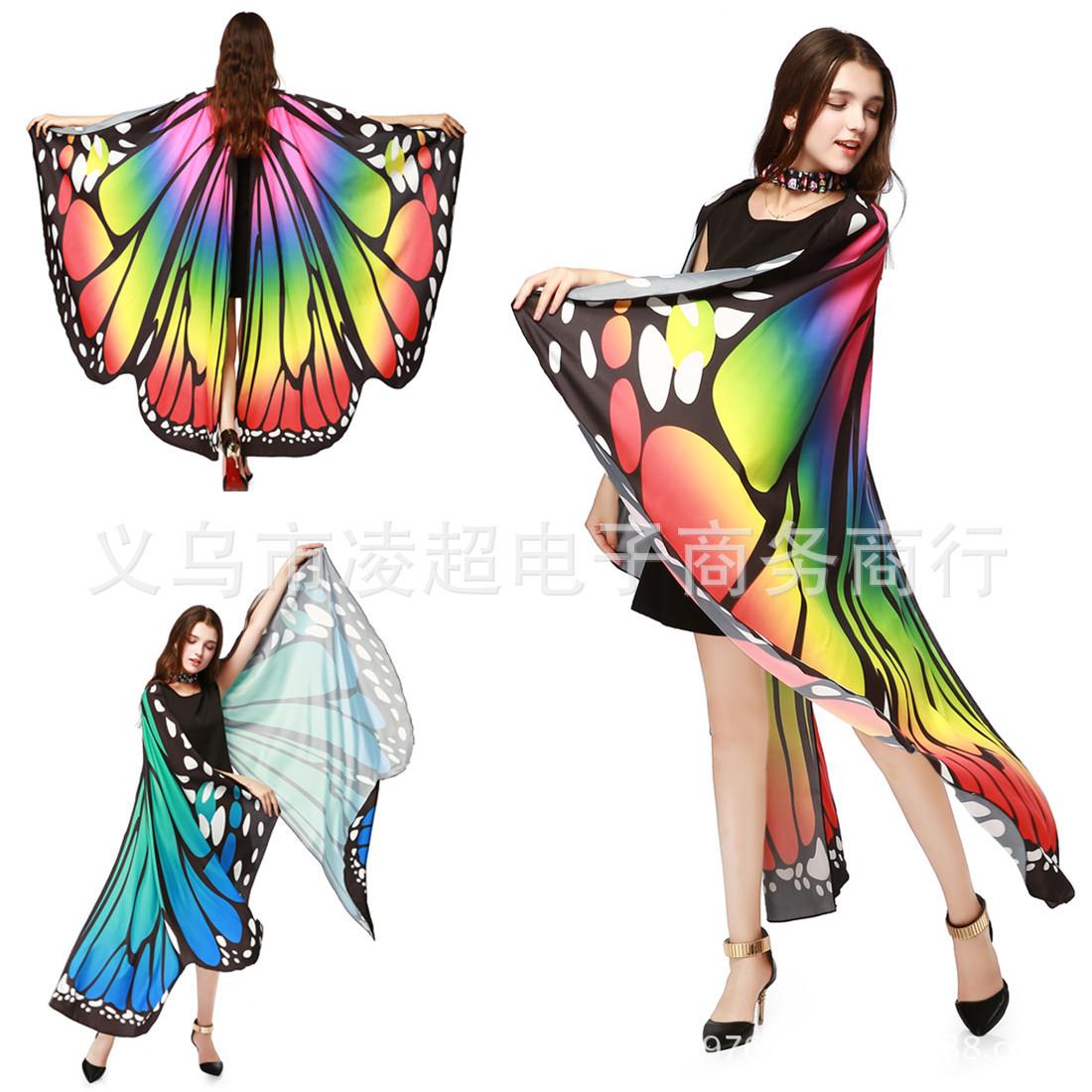 Halloween Butterfly Cloak Wings万圣节表演欧美肚皮舞蝴蝶翅膀