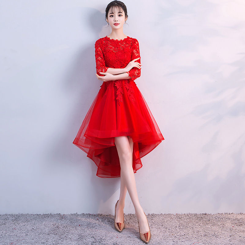 敬酒服新娘2021新款门礼服修身礼服晚装敬酒服晚连衣裙女连衣裙