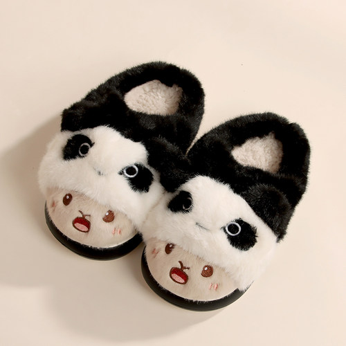 佳顺新款保暖卡通动物儿童棉拖鞋