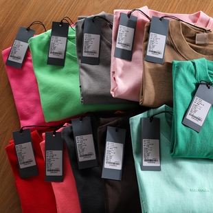 全棉男士短袖t恤男款夏季300g重磅落肩纯棉美式外贸出口男装体恤