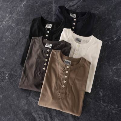 长袖潮青年洗水双纱面料T恤