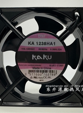 KAKU卡固KA1238HA1 BAT/SAT AC110V~120V UPS机柜电源散热扇12038