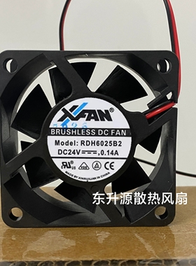原装正品欣瑞联XFAN RDH6025B2 24V 0.14A 6CM6025变频器散热风扇