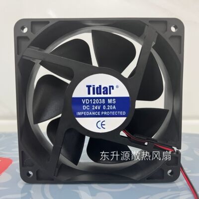 Tidar直流风机 12038 DC24V 变频器功放机箱电焊机柜散热风扇12CM