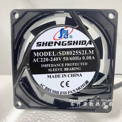 原装SHENSHIDA 8厘米220V 8025 8CM 散热风扇 SD8025S2LM轴流风机