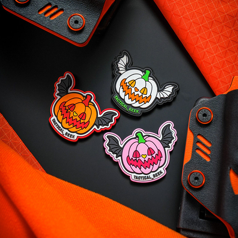 战术极客万圣节邪恶南瓜魔术贴章