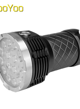 CooYoo 粒子XX 直充电高亮远射手电筒 9600流明户外防水搜索照明