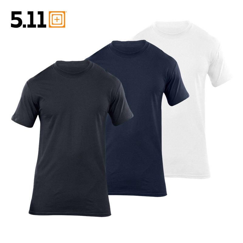 美国5.11 40016三件装战术棉T恤 511纯色男士夏季圆领作训服