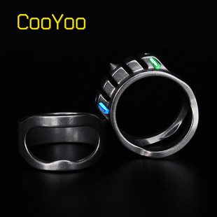 冷环plus 防身戒指指环自发光EDC多功能防卫破窗器 冷环 CooYoo