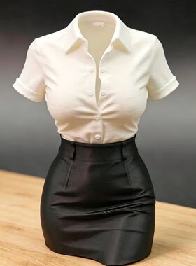跨境新品3D打印服饰摆件职业女装制服套裙女士创意时尚桌面摆饰