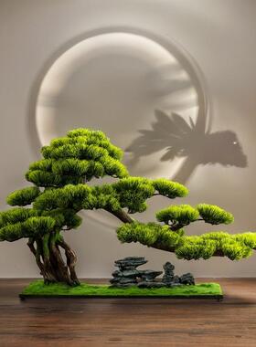 仿真迎客松摆件客厅玄关大型