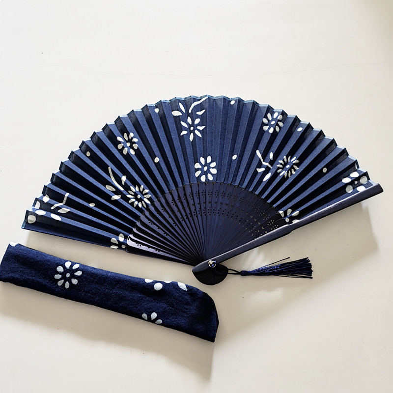 精品手工折扇蜡染乌镇旅游纪念