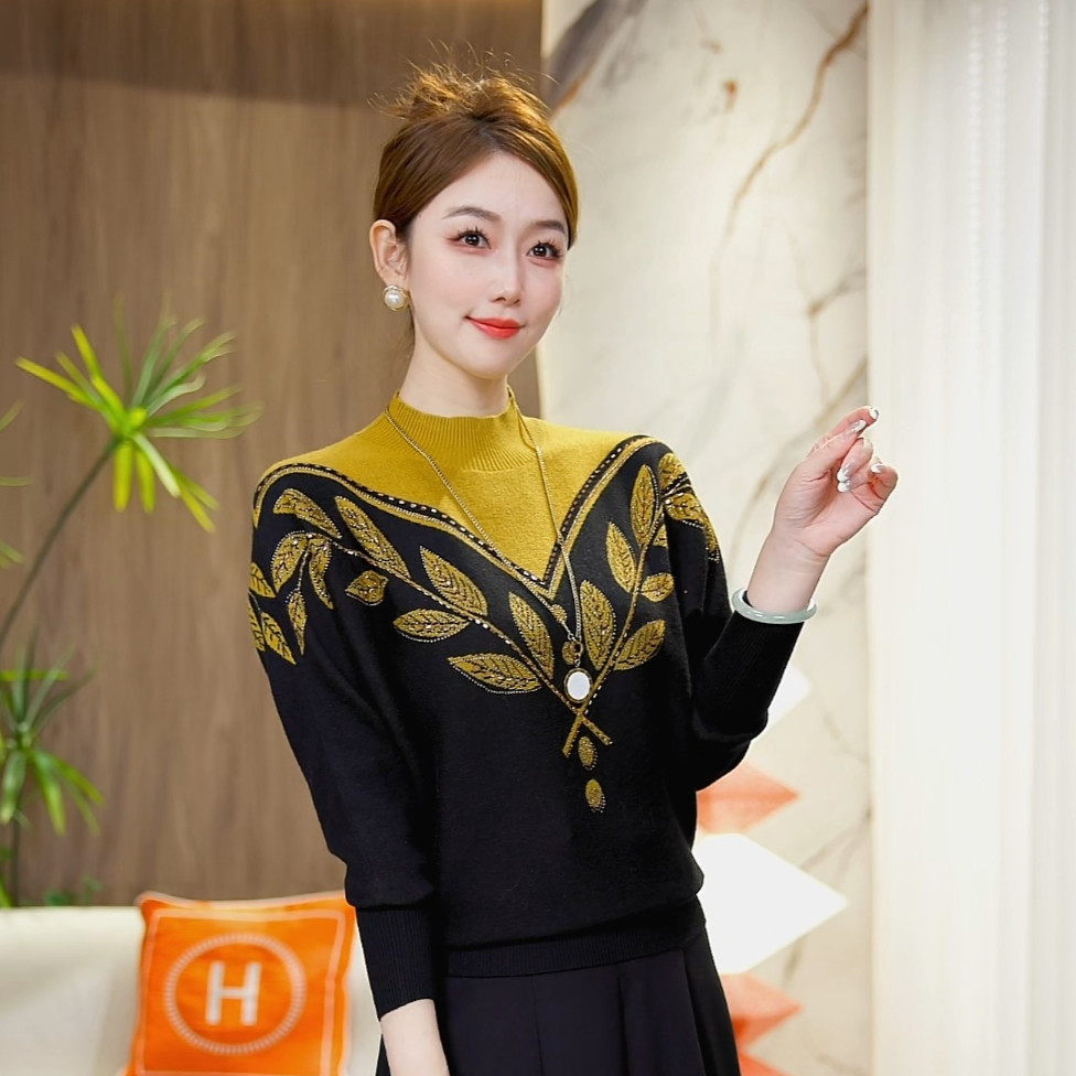 现货 金枝玉叶~高级感保暖针织衫宽松显瘦气质内搭外穿百搭毛衣冬