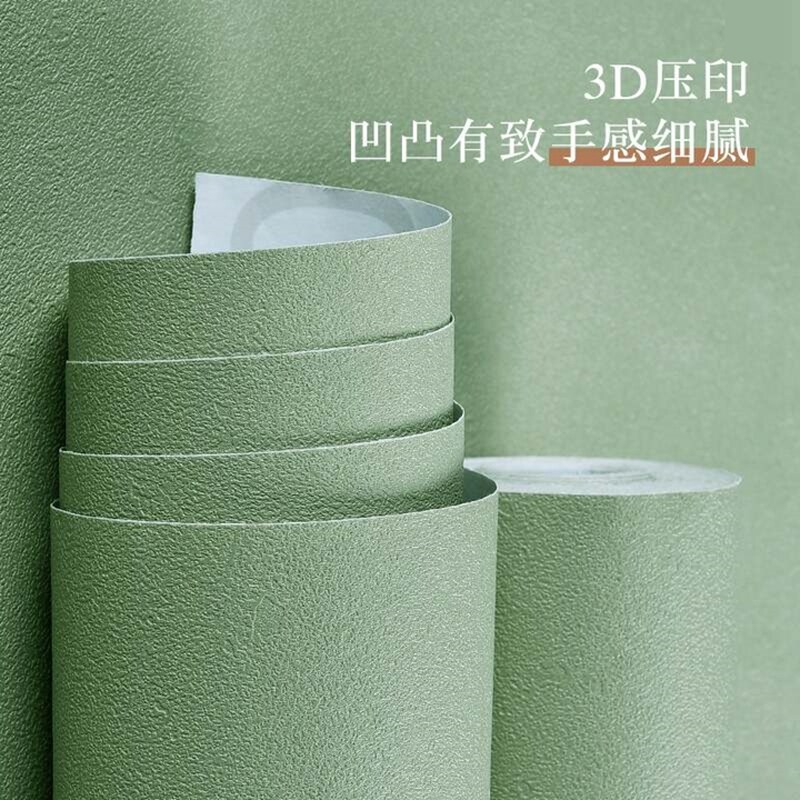 莫兰迪色宿舍墙纸自粘贴绿色系ins风桌柜大学生寝室改造卧室壁纸