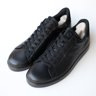 现货ECCO爱步百搭板鞋 街头轻巧521304 轻便舒适透气真皮休闲男鞋