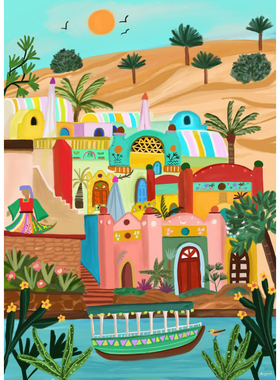 现货 法国进口 Pieces&Peace 小众质感拼图 埃及 努比亚村 500片