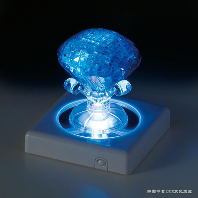 绝版现货 日本Beverly进口立体拼图 3D亚克力玩具 紫色钻石 41片