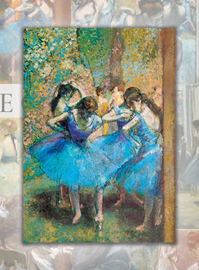 绝版 波兰Trefl进口拼图 德加 蓝衣舞者 Dancers in Blue 1000片