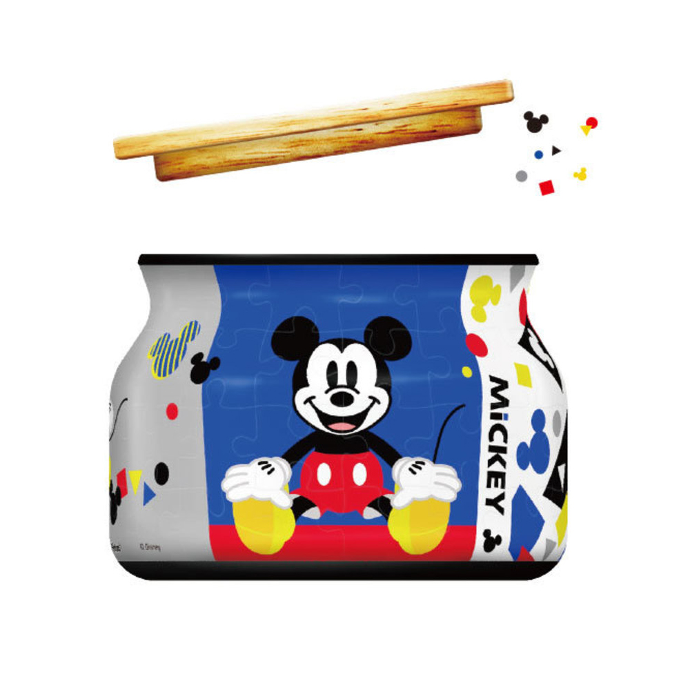 绝版现货 3D-JP塑料立体收纳罐拼图 缤纷俏皮米奇 64片 3djp