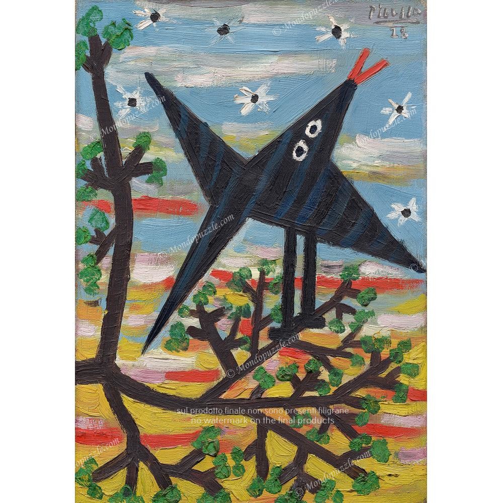 意大利Mondopuzzle拼图 古根海姆博物馆 毕加索 树上的鸟 1000片