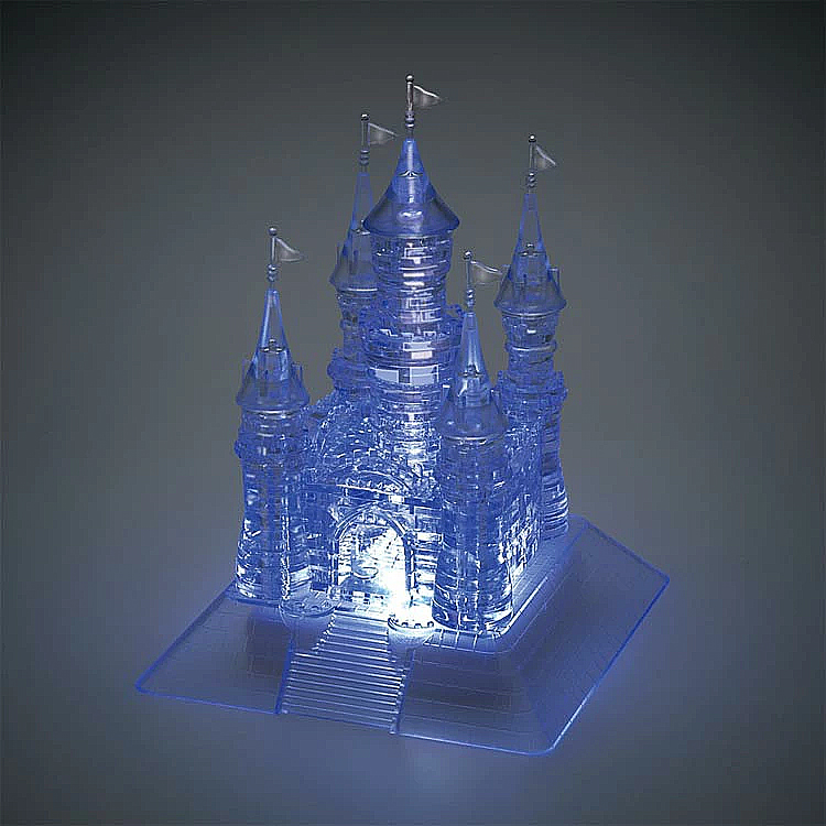 绝版现货 日本Beverly进口立体拼图 3D亚克力玩具 水晶城堡 105片