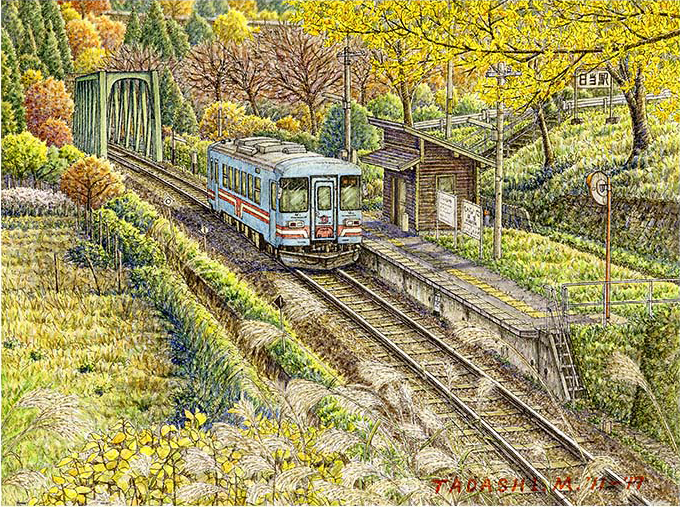 3D-JP拼图松本忠秋季庭院火车