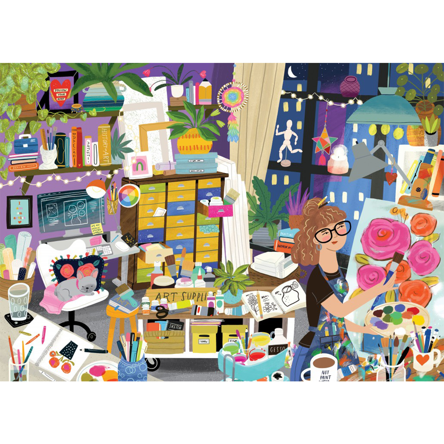 现货 法国 PiecesPeace 进口拼图 心水之地 艺术画室 1000/1500片