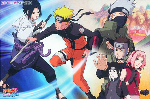 绝版现货 日本Artbox进口拼图 动漫 火影忍者 鸣人VS佐助 1000片