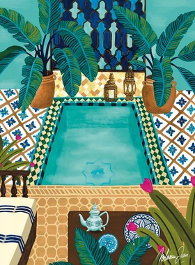 现货 Pieces and Peace 法国进口拼图 小众拼图 Blue Riad 1000片