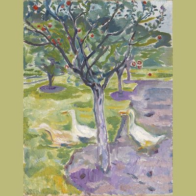 现货 意大利Mondo进口拼图 Edvard Munch 果园的鹅 1000片+相框