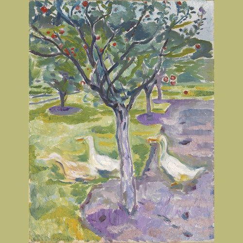 现货 意大利Mondo进口拼图 Edvard Munch 果园的鹅 1000片+相框 - 封面