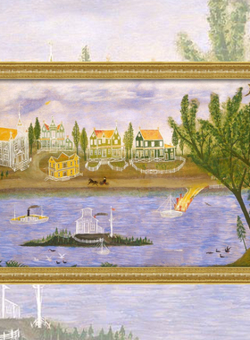 现货 意大利进口Mondo插画拼图 Unbekannt 河边村落 1000片+相框