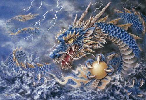绝版现货 日本进口EPOCH拼图 中国风 东方青龙 原井加代美  1000