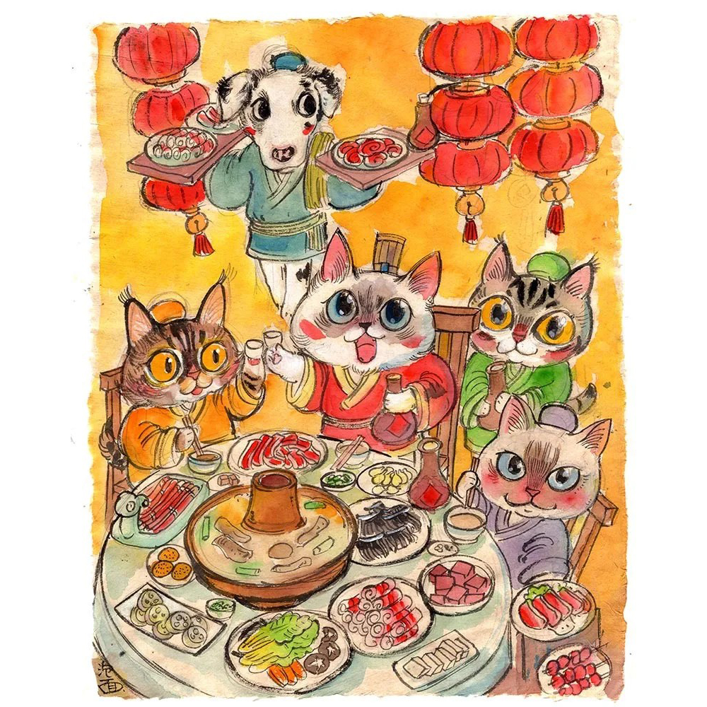 限定款 绝版现货 3D-JP平面塑料拼图 泡面 今儿涮火锅 2000片