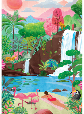 现货 法国 Pieces and Peace 进口小众质感拼图 热带风情 500片