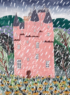 现货包邮 法国 Pieces & Peace 进口拼图 雨中的粉红城堡 1000片
