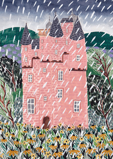 现货包邮 法国 Pieces & Peace 进口拼图 雨中的粉红城堡 1000片