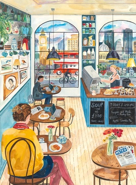 现货 法国进口拼图 Pieces and Peace 伦敦咖啡馆 1000片/2000片