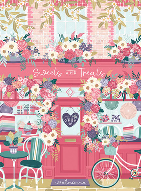 现货 法国 Pieces and Peace 进口小众质感拼图 甜品店 1000片